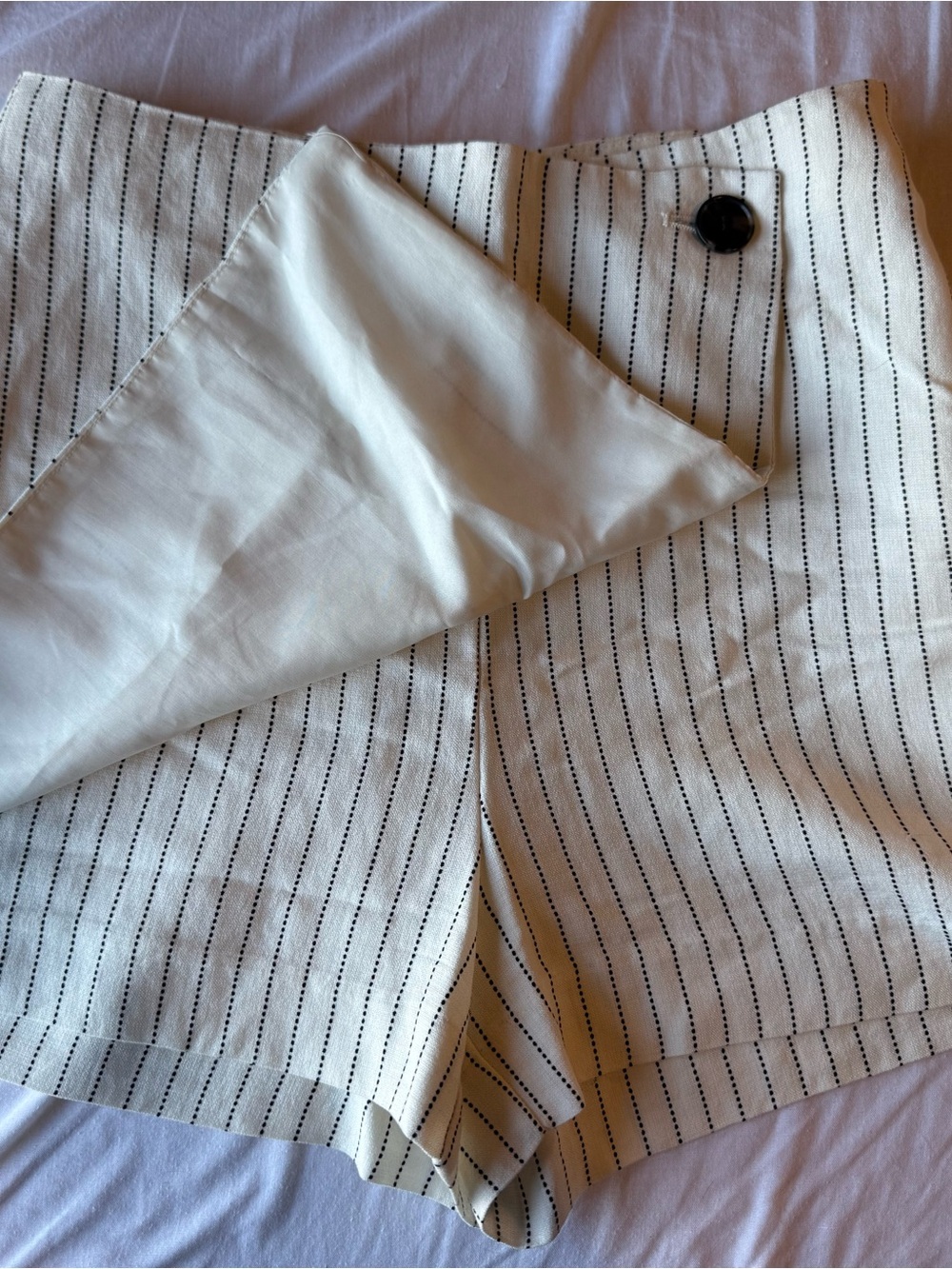Pinstripe Tailored Skort - Picture 2 of 3
